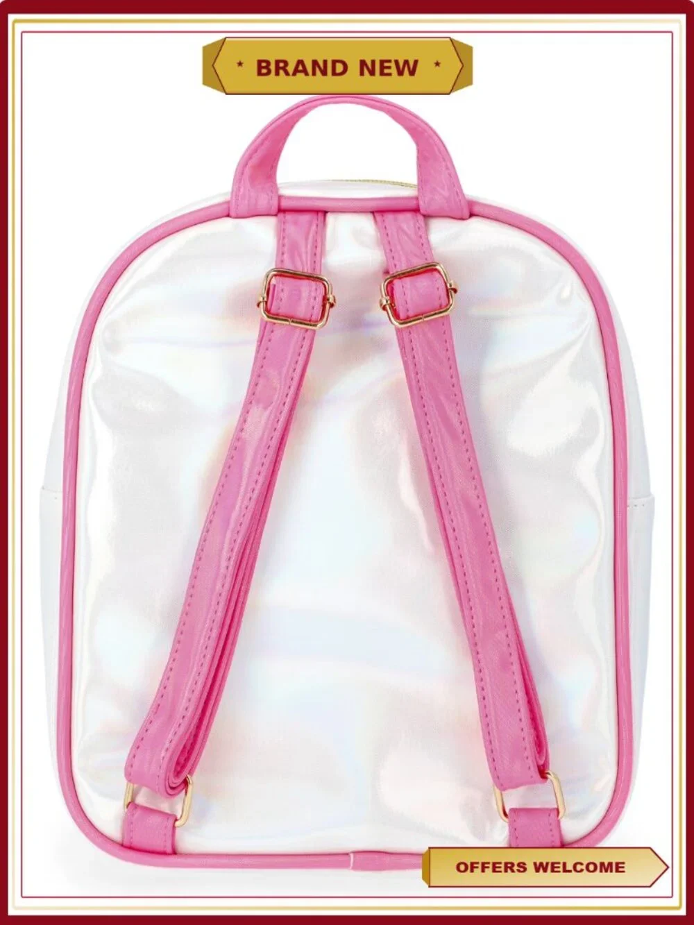 Sequin Mini Backpack for Girls Adjustable Straps